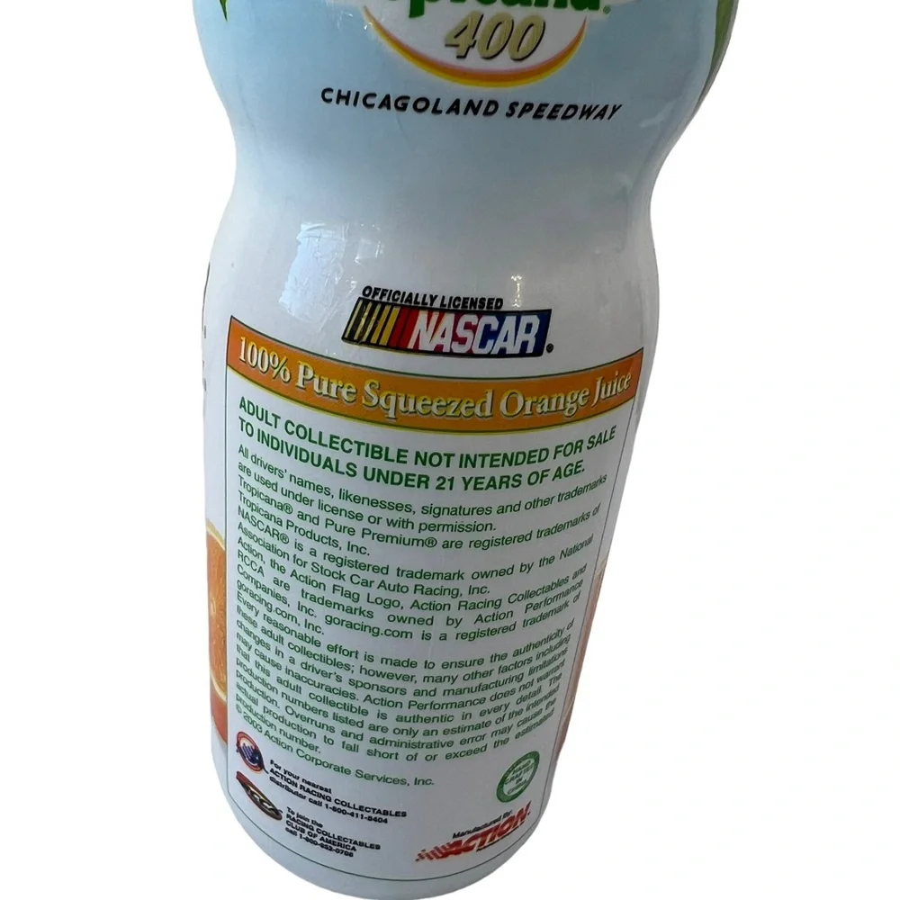 Nascar 2003 Tropicana 400 Juice Bottle w/Action 1:64 Stock Car Inside